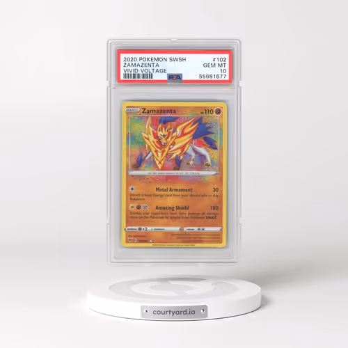 2020 Pokémon Sword & Shield Vivid Voltage #102 Zamazenta (PSA 10 GEM MINT)