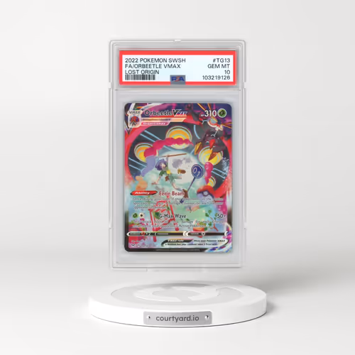 2022 Pokémon Sword & Shield Lost Origin #TG13 Orbeetle Vmax - Full Art (PSA 10 GEM MINT)