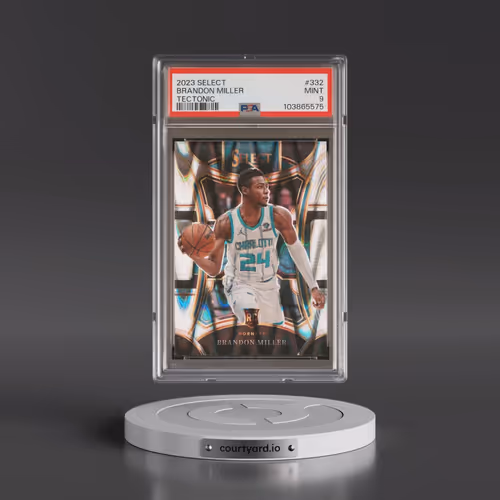 2023 Panini Select #332 Brandon Miller - Tectonic (PSA 9 MINT)