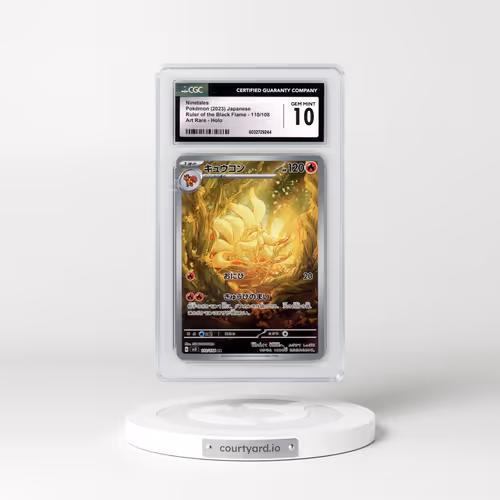 2023 Ruler of the Black Flame #110/108 Ninetales - Art Rare (CGC 10 GEM MINT)