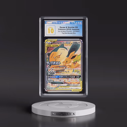 2016 Sun & Moon Promos #297/SM-P Eevee & Snorlax GX - Tag Bolt Booster Box Purchase (Holo) (CGC