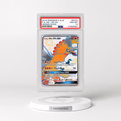 2019 Pokémon Sun & Moon Hidden Fates #SV50 HO-Oh GX - Holo Full Art (PSA 10 GEM MINT)