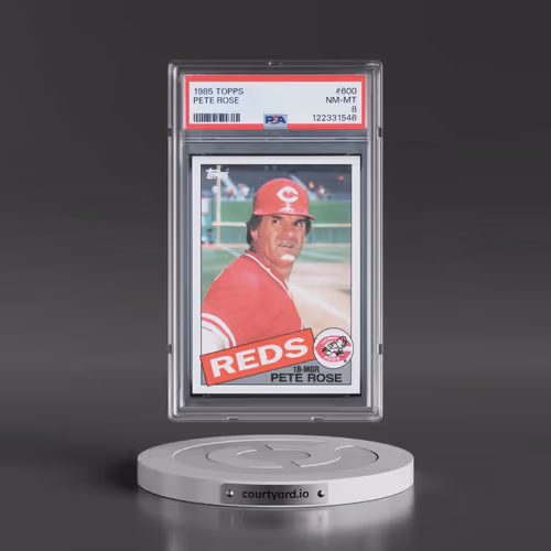 1985 Topps #600 Pete Rose (PSA 8 NM-MT)