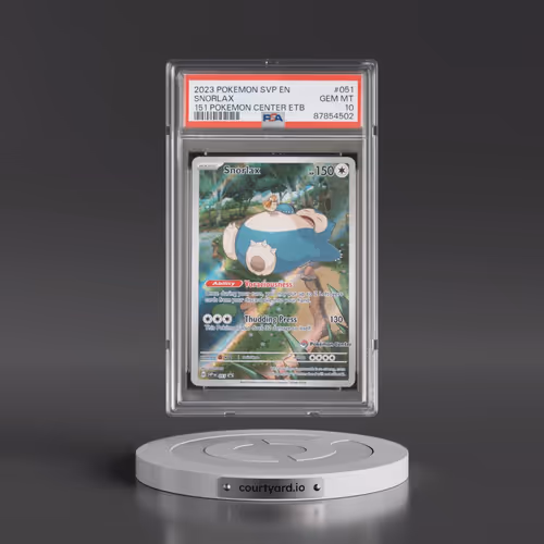 2023 Pokémon Svp EN-SV Black Star Promo #051 Snorlax - 151 Pokemon Center Elite Trainer Box (PSA 10