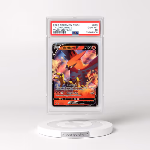 2020 Pokémon Sword & Shield Vivid Voltage #029 Talonflame V - Holo (PSA 10 GEM MINT)