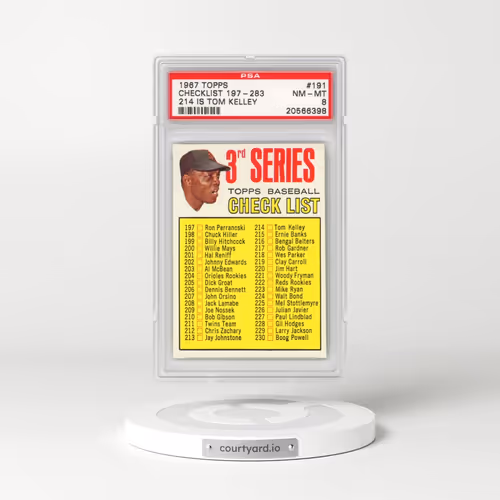 1967 Topps #191 Checklist 197-283 - 214 Is Tom Kelley (PSA 8 NM-MT)