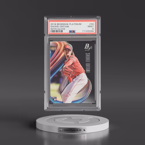 2018 Bowman Platinum #34 Shohei Ohtani - With Glove (PSA 9 MINT)