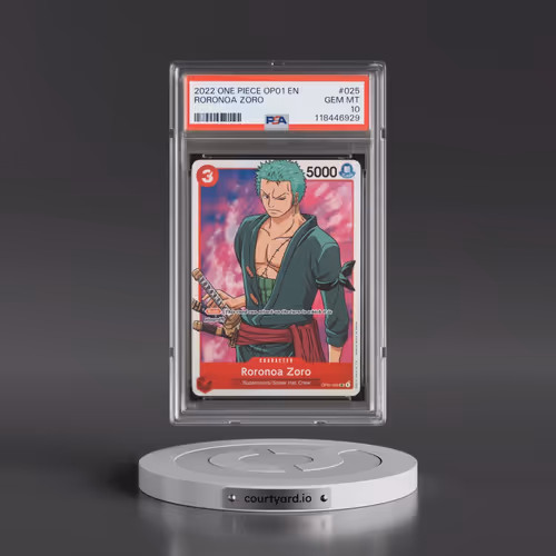2022 One Piece OP01-Romance Dawn #025 Roronoa Zoro (PSA 10 GEM MINT)