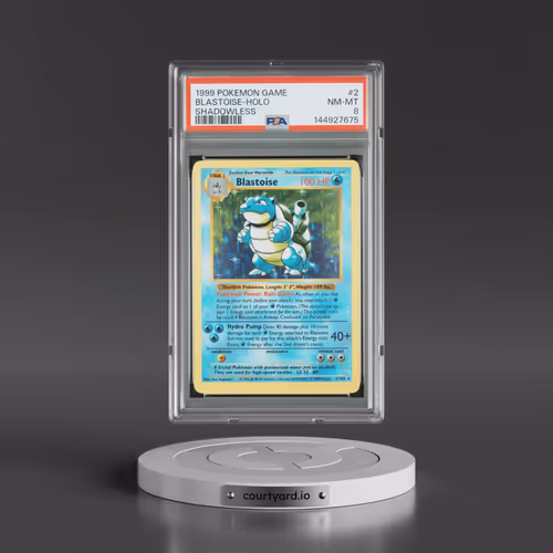 1999 Pokémon Game #2 Blastoise - Holo Shadowless (PSA 8 NM-MT)