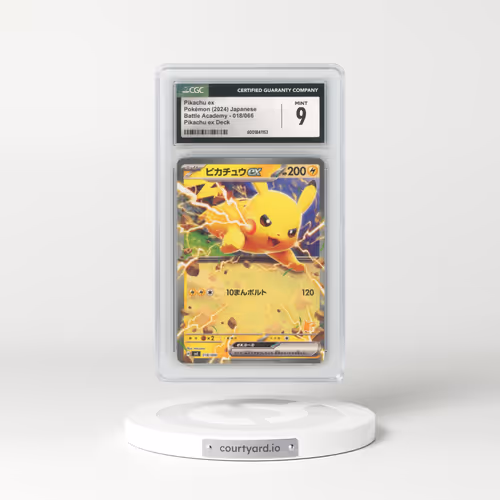 2024 Battle Academy #018/066 Pikachu ex - Pikachu ex Deck (CGC 9 MINT)