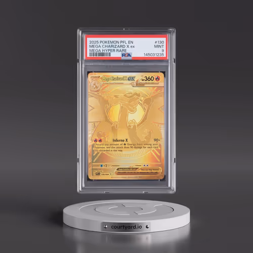 2025 Pokémon Pfl EN-Phantasmal Flames #130 Mega Charizard X EX - Holo Mega Hyper Rare (PSA 9 MINT)