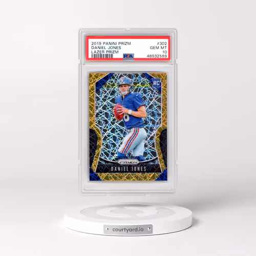 2019 Panini Prizm #302 Daniel Jones - Lazer Prizm (PSA 10 GEM MINT)
