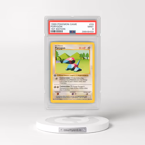 1999 Pokémon Game #39 Porygon - 1st Edition (PSA 9 MINT)