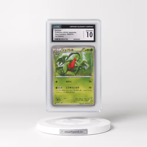 2014 Gaia Volcano - XY5 (Yellow) #004/070 Grovyle - 1st Edition (CGC 10 GEM MINT)