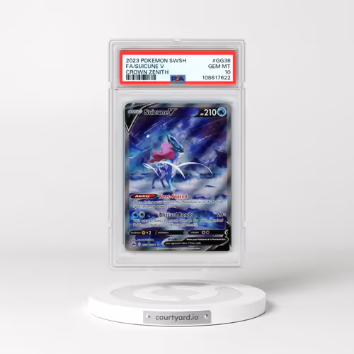 2023 Pokémon Sword and Shield Crown Zenith #GG38 Suicune V - Holo Full Art (PSA 10 GEM MINT)