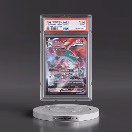 2022 Pokémon Sword & Shield Silver Tempest #TG20 Rayquaza Vmax - Full Art (PSA 9 MINT)