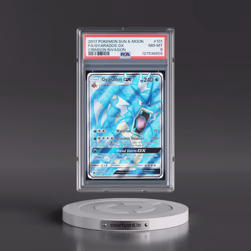 2017 Pokémon Sun & Moon Crimson Invasion #101 Gyarados GX - Holo Full Art (PSA 8 NM-MT)