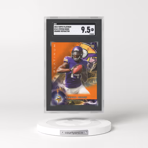 2015 Topps Platinum #141 Stefon Diggs - Orange Refractor (SGC 9.5 MINT+)