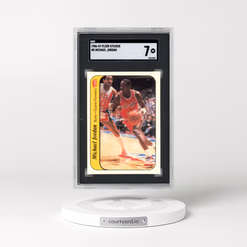 1986 Fleer Sticker #8 Michael Jordan (SGC 7 NM)