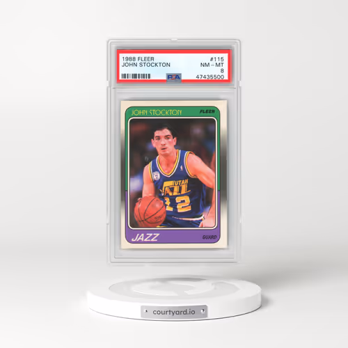1988 Fleer #115 John Stockton (PSA 8 NM-MT)