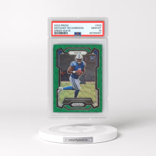 2023 Panini Prizm #343 Anthony Richardson - Green Wave (PSA 10 GEM MINT)