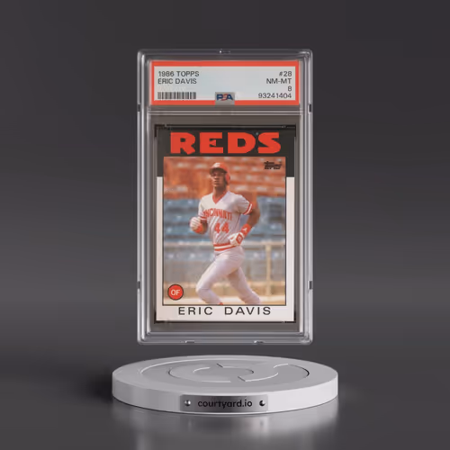 1986 Topps #28 Eric Davis (PSA 8 NM-MT)