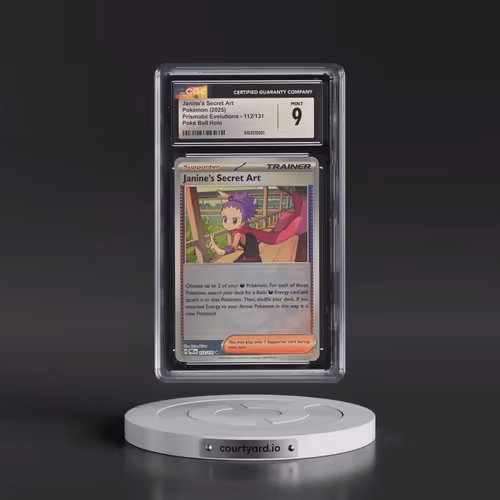 2024 Prismatic Evolutions - PRE EN #112/131 Janine's Secret Art - Poké Ball Holo (CGC 9 MINT)