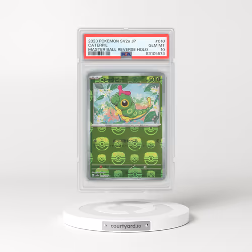 2023 Pokémon Sv2a-Pokemon 151 #010 Caterpie - Reverse Holo Master Ball (PSA 10 GEM MINT)