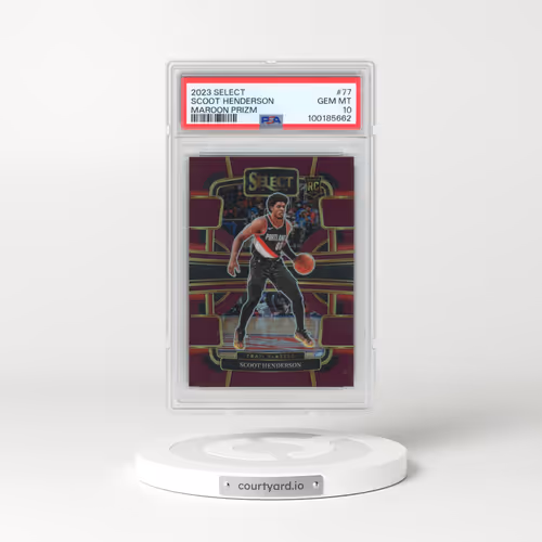 2023 Panini Select #77 Scoot Henderson - Maroon Prizm (PSA 10 GEM MINT)