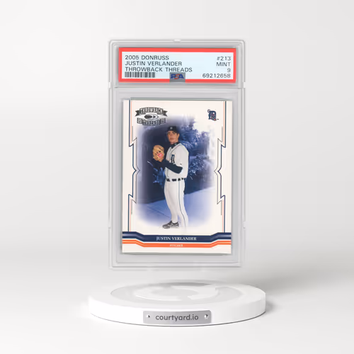 2005 Donruss Throwback Threads #213 Justin Verlander (PSA 9 MINT)