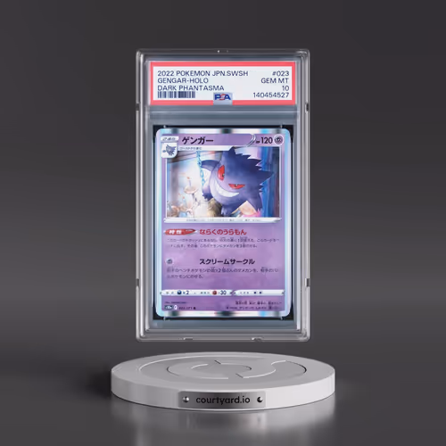 2022 Pokémon Sword & Shield Dark Phantasma #023 Gengar - Holo (PSA 10 GEM MINT)
