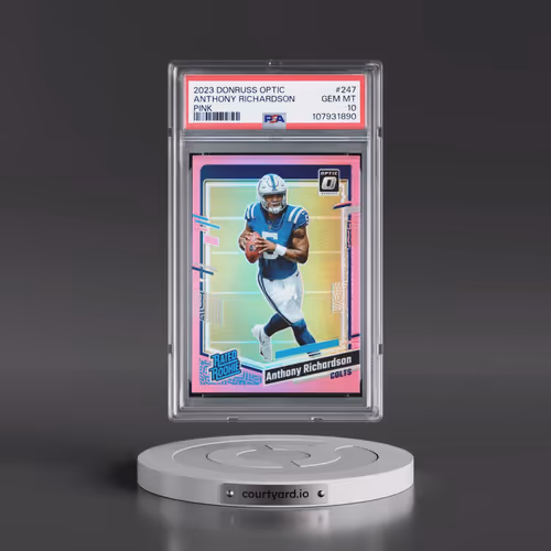 2023 Panini Donruss Optic #247 Anthony Richardson - Pink (PSA 10 GEM MINT)