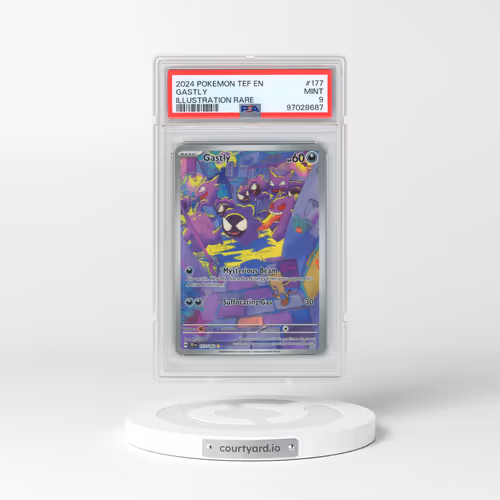 2024 Pokémon Tef EN-Temporal Forces #177 Gastly - Illustration Rare (PSA 9 MINT)