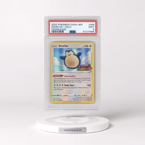 2020 Pokémon Swsh Black Star Promo #068 Snorlax - Holo Prerelease (PSA 9 MINT)