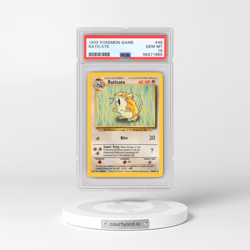 1999 Pokémon Game #40 Raticate (PSA 10 GEM MINT)