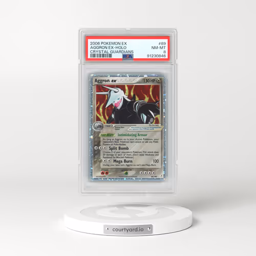 2006 Pokémon EX Crystal Guardians #89 Aggron EX - Holo Holo (PSA 8 NM-MT)