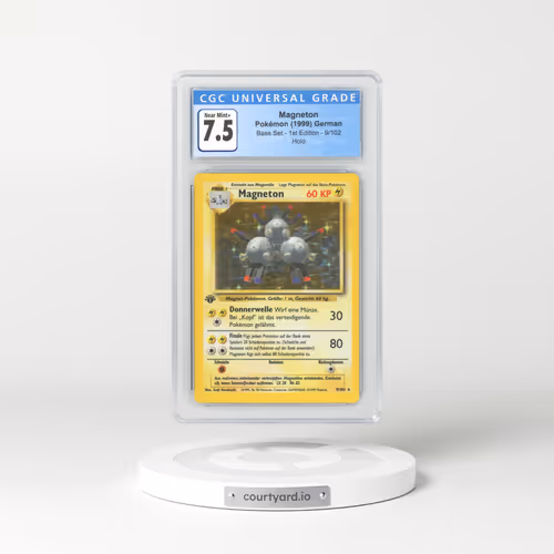 1999 German Base Set #9 Magneton - 1st Edition Holo (CGC 7.5 NM+)