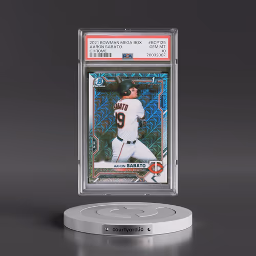2021 Bowman Mega Box Chrome #BCP125 Aaron Sabato (PSA 10 GEM MINT)