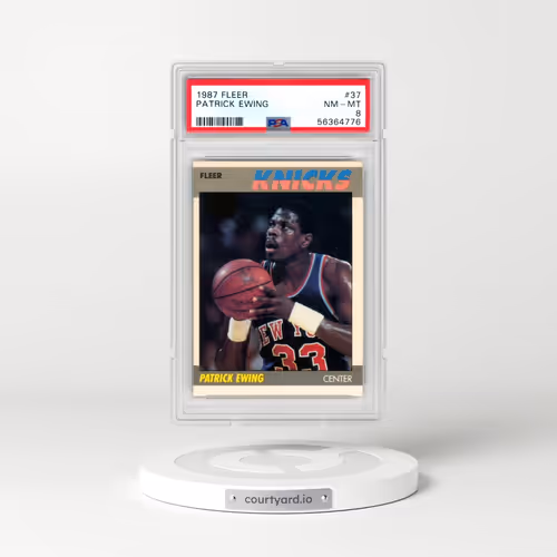 1987 Fleer #37 Patrick Ewing (PSA 8 NM-MT)