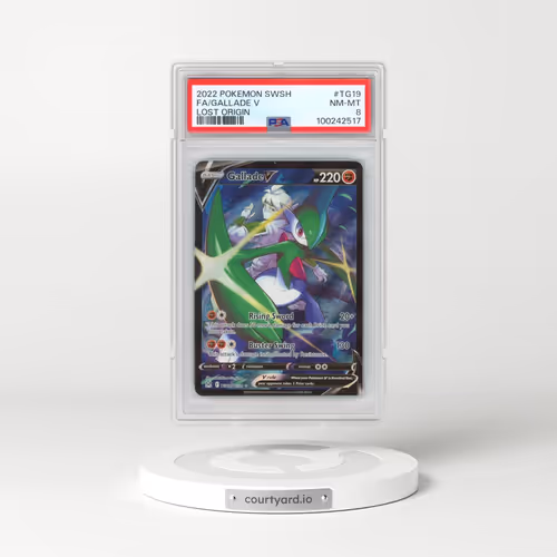2022 Pokémon Sword & Shield Lost Origin #TG19 Gallade V - Holo Full Art (PSA 8 NM-MT)