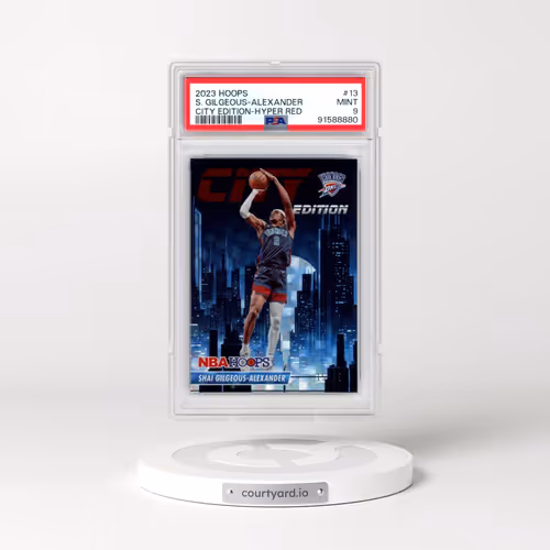 2023 Panini NBA Hoops City Edition #13 Shai Gilgeous-Alexander - Hyper Red (PSA 9 MINT)