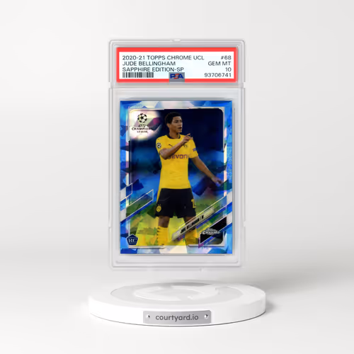 2020 Topps Chrome UEFA Champions League Sapphire Edition #68 Jude Bellingham - SP (PSA 10 GEM MINT)