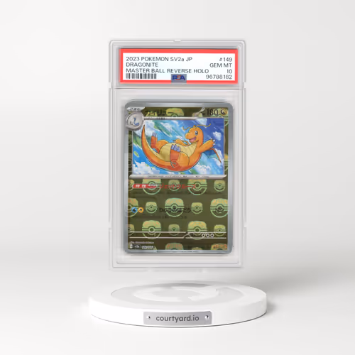 2023 Pokémon Sv2a-Pokemon 151 #149 Dragonite - Reverse Holo Master Ball (PSA 10 GEM MINT)