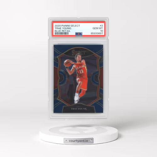 2020 Panini Select #2 Trae Young - Blue Retail (PSA 10 GEM MINT)