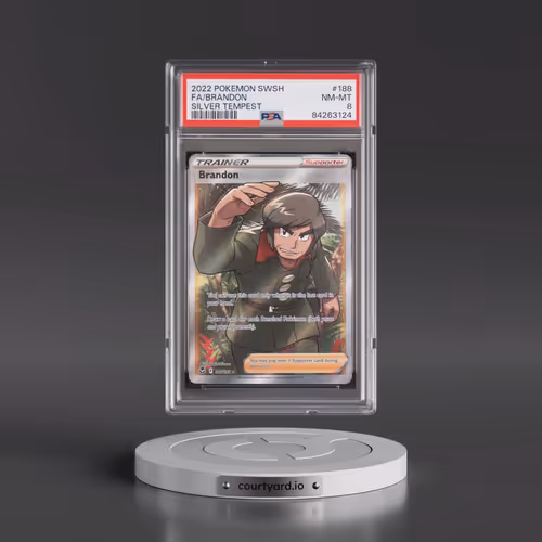 2022 Pokémon Sword & Shield Silver Tempest #188 Brandon - Full Art (PSA 8 NM-MT)
