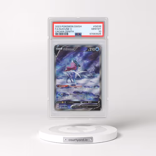 2023 Pokémon Sword and Shield Crown Zenith #GG38 Suicune V - Holo Full Art (PSA 10 GEM MINT)