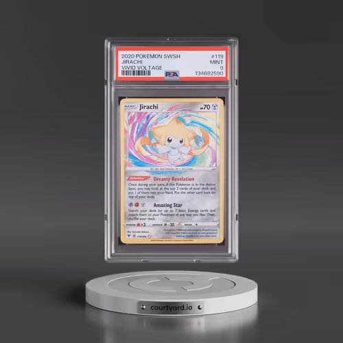 2020 Pokémon Sword & Shield Vivid Voltage #119 Jirachi (PSA 9 MINT)
