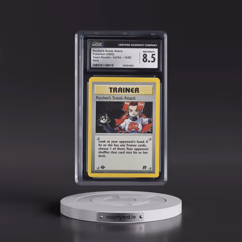 2000 Team Rocket #16/82 Rocket's Sneak Attack - 1st Edition Holo (CGC 8.5 NM-MT+)