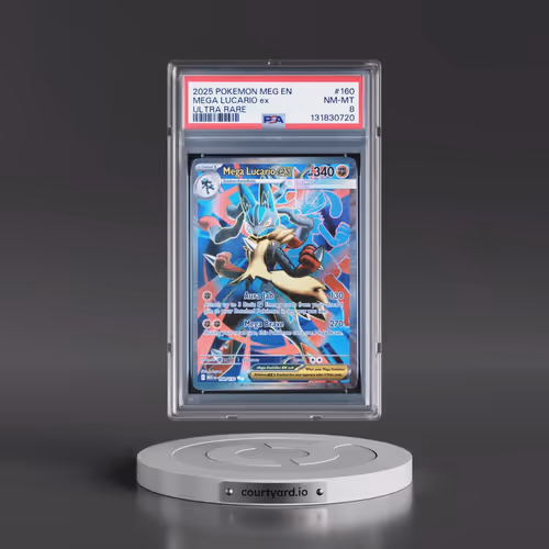 2025 Pokémon Meg EN-Mega Evolution #160 Mega Lucario EX - Holo Ultra Rare (PSA 8 NM-MT)