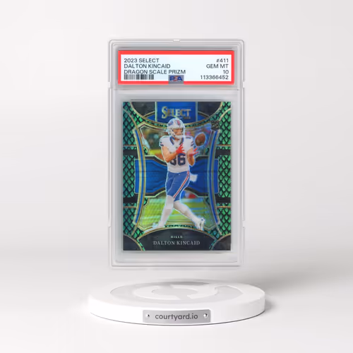 2023 Panini Select #411 Dalton Kincaid - Dragon Scale Prizm (PSA 10 GEM MINT)